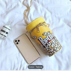 Novelty Popcorn Crossbody Bag